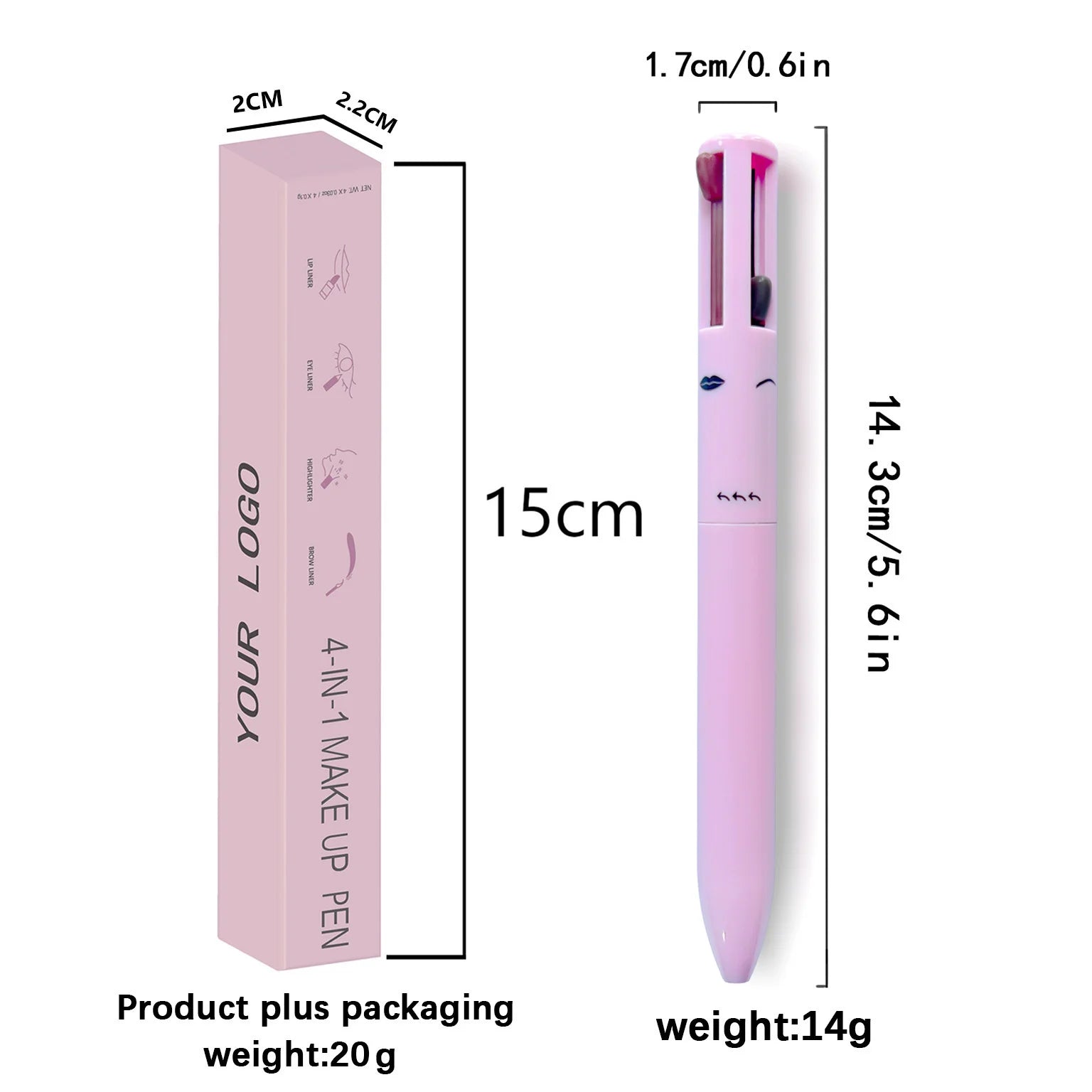 4-in-1 Multi-Functional Lip Liner Eyeliner Set - Smarsty