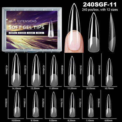 Luxury Soft Gel False Nail Tips for Elegant Manicure - Smarsty