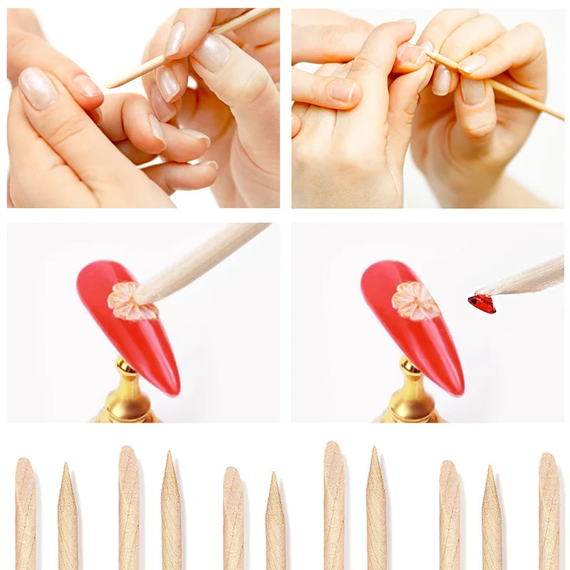 Lurayee Wooden Nail Cuticle Pusher for Perfect Manicures - Smarsty