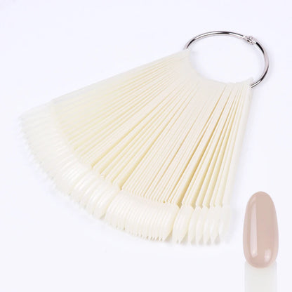 50pcs Oval Nail Display Tips for UV Gel Swatching - Smarsty