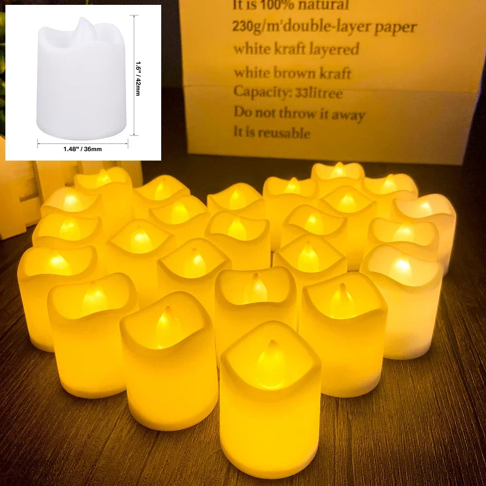 Flameless LED Electronic Candle Lights Creative Wishing Led Tea Lamp Warm White Halloween Wedding Christmas Decor Candle Light