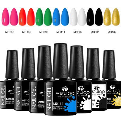 7 Piece Long Lasting Nail Gel Polish Set - Smarsty