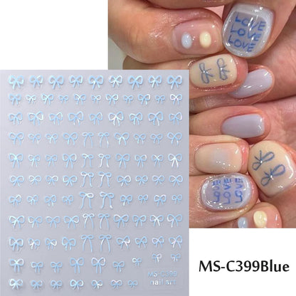 Mini Bowknot Nail Art Stickers for Creative Decoration - Smarsty