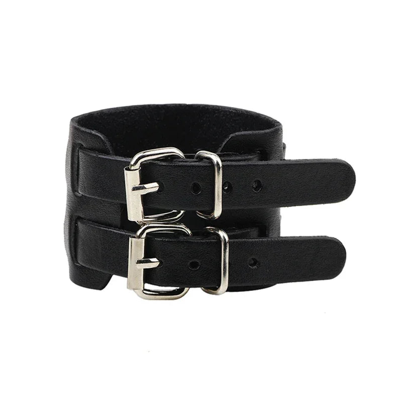 Punk Hip Hop Leather Skull Bracelet for Unisex Fashion - Smarsty
