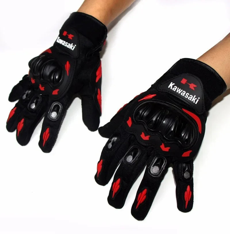 Kawasaki Breathable Off Road Motorcycle Gloves - Smarsty