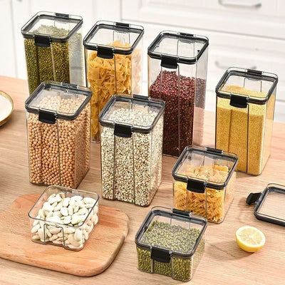 460-1800ml Sets Kitchen Stackable Sealed Jar Plastic Food Storage Box Multigrain Tank Bottle Dried Fruit Tea Storage Containers by Smarsty