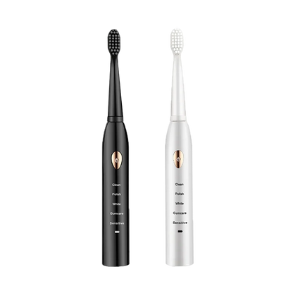 Jianpai Black White Acoustic Electric Toothbrush with USB Charging - Smarsty