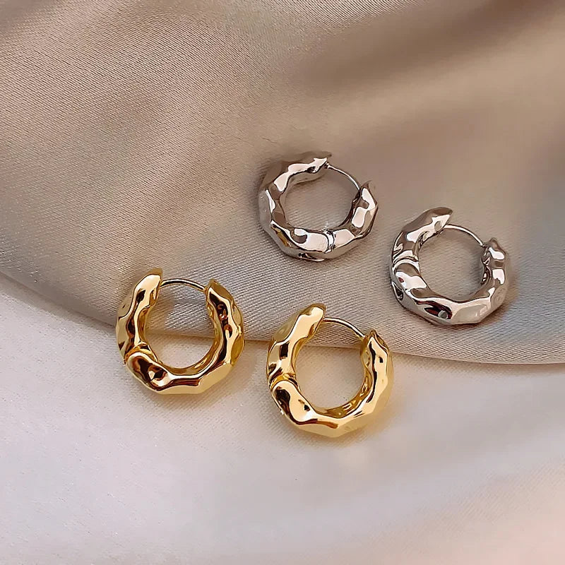 925 Sterling Silver Hoop Earrings Lightweight Trendy - Smarsty