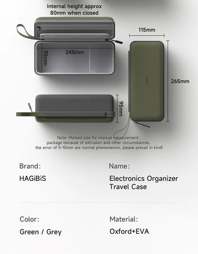 Hagibis Portable Travel Cable Organizer Bag - Smarsty
