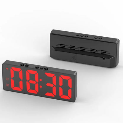 LED Digital Alarm Clock with Voice Control and Dual Snooze - Smarsty
