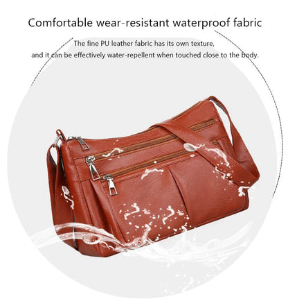 Korean Handbag Designer Leather Crossbody Bag for Women - Smarsty