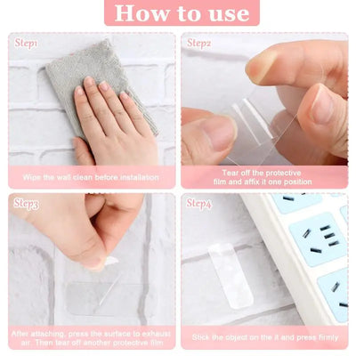Double Sided Adhesive Tape Nano Reusable Super Strong Transparent Wall Stickers WaterProof Widely Used Wall Mount Sticker - Smarsty