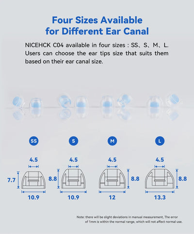 NICEHCK C04 Silicone Eartips for Enhanced Noise Isolation - Smarsty