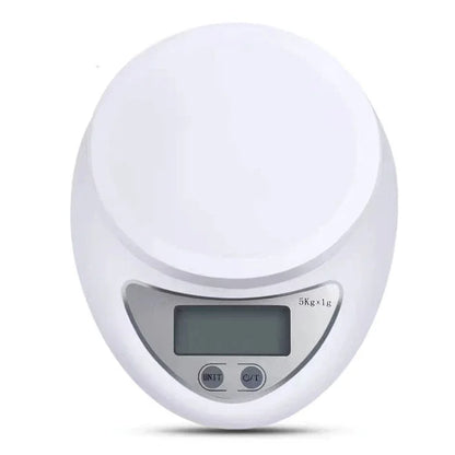 LED Portable Digital Kitchen Scale with Tray 5kg Capacity - Smarsty