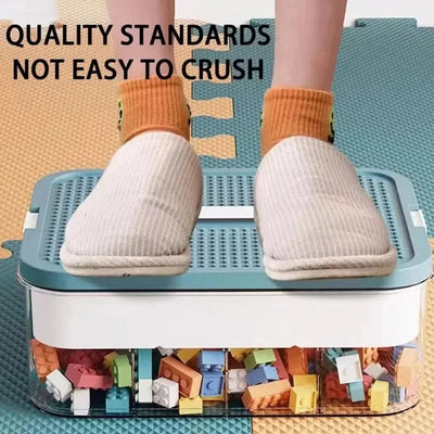1/2/3 Layers Kids Building Block Storage Box Adjustable Sundries Container Classified Small Storage Container Toy Organizer Box - Smarsty