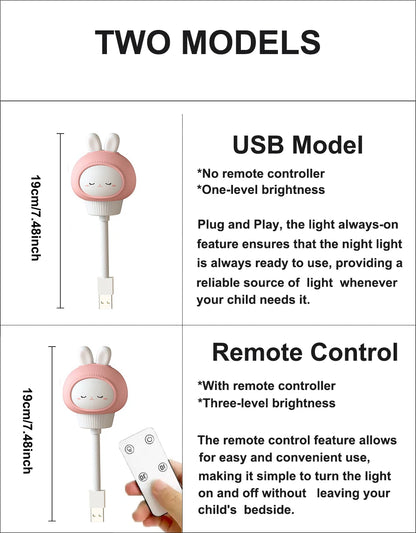 Cute Cartoon LED Night Light with Remote Control for Kids - Smarsty
