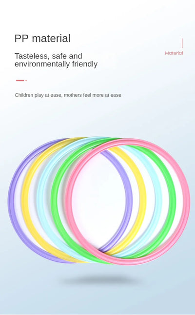 New Outdoor Kids Funny Physical Training Sport Toys Lattice Jump Ring Set Game 10 Hoops 10 Connectors for Park Play Boys Girls - Smarsty