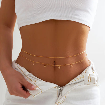 Boho Rhinestone Star Moon Belly Chain for Summer - Smarsty