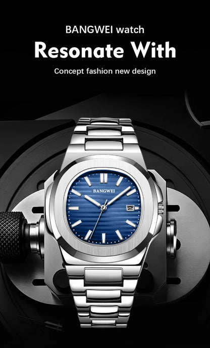 Luxury Waterproof Men's Quartz Watch with Automatic Date - Smarsty