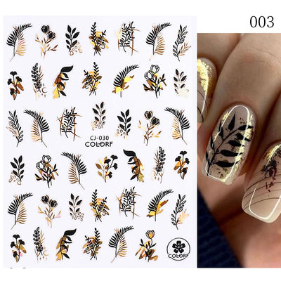 3D Colorful Marble Nail Stickers for DIY Art - Smarsty