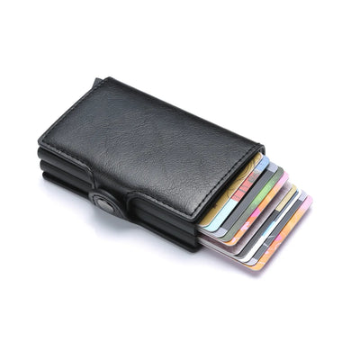 Rfid Men Card Wallets Carbon Fiber Slim Mini Wallet 14 Card Holders Small Money Bag Male Purses - Smarsty