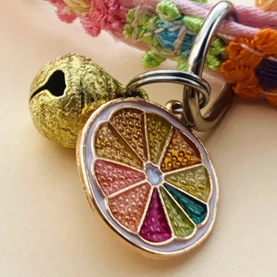 Pet Collar With Bell Cartoon Footprint Colorful Dog Puppy Kitten Collar Adjustable Safety Bell Ring Necklace Pet Accessories - Smarsty