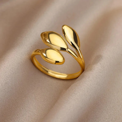 Luxury Gold 316L Stainless Steel Rings for Women - Smarsty