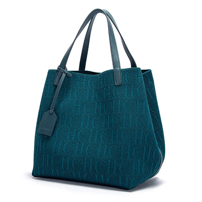 CHCH Tote Bag Large Capacity Black Knitted Shopping Bag - Smarsty