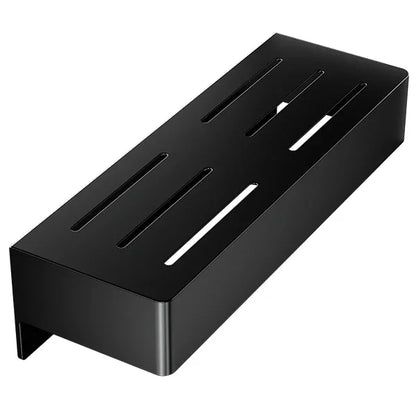 Strong Magnetic Shelves 2 Layers Black White Storage Rack Kitchen Plastic Spice Seasoning Organizer for Refrigerator Microwaves by Smarsty