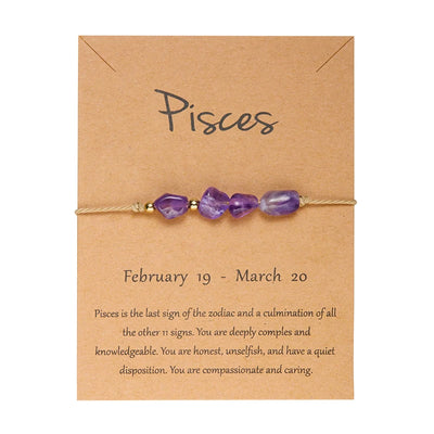 12 Constellation Natural Stone Beads Bracelets for Zodiac Signs - Smarsty