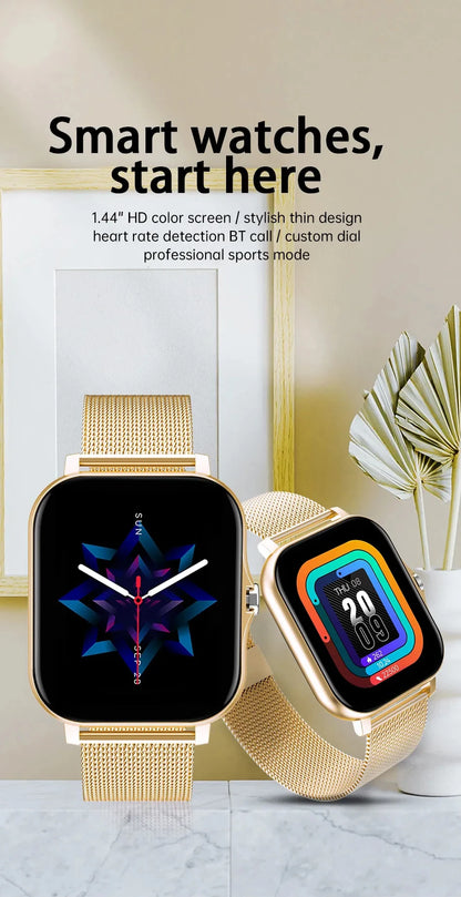 Bluetooth Smart Watch with Touch Call and Fitness Tracker - Smarsty