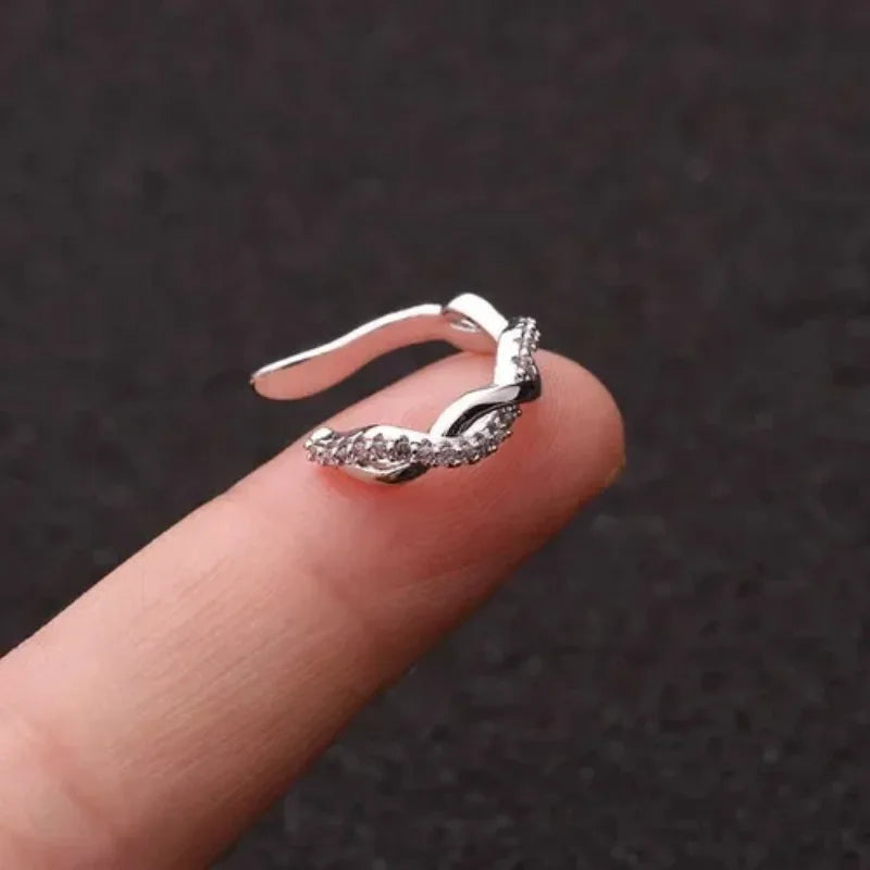 Cute Metal Leaf Earcuff Clip Earrings Comfy No Piercing - Smarsty