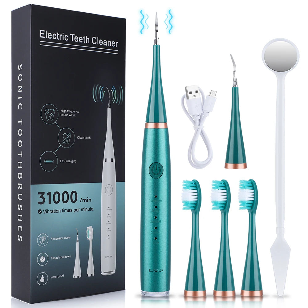 6 in 1 Ultrasonic Dental Cleaner for Effective Plaque Removal - Smarsty