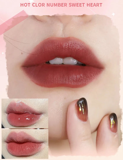 Double Ended Matte Lip Gloss Moisturizing Velvet Texture - Smarsty