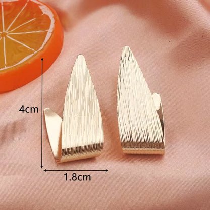 Gold Metal Drop Earrings with Irregular Heart Design for Women - Smarsty