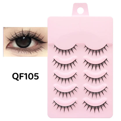 DINGSEN 5 Pairs Soft Natural Long False Eyelashes - Smarsty