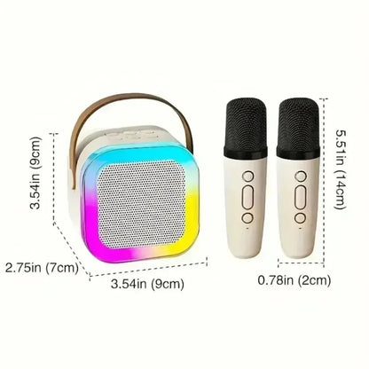 XIKCU Portable Karaoke Machine With Dual Microphones - Smarsty