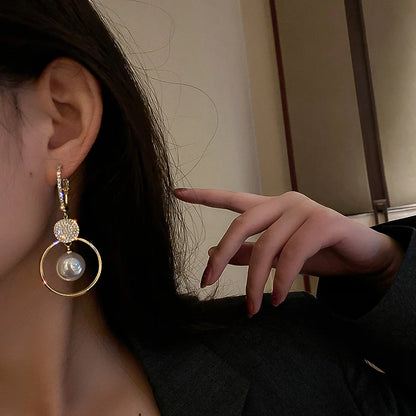 Pearl Drop Earrings For Women Fashion Trend Jewelry - Smarsty