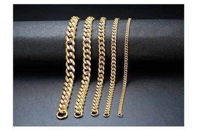 Vnox Men's Stainless Steel Cuban Link Chain Bracelet - Smarsty