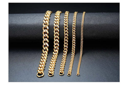 Vnox Men's Stainless Steel Cuban Link Chain Bracelet - Smarsty