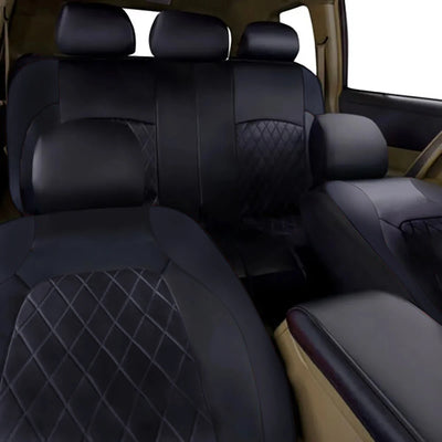 All Season Quilted PU Leather Car Seat Cover Waterproof - Smarsty