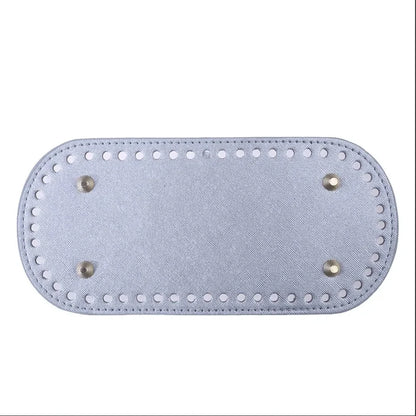 22x10cm Long Bottom for Knitted Bag PU leather Bag Base Handmade Bottom With Holes Diy Crochet Bag Bottom accessories - Smarsty