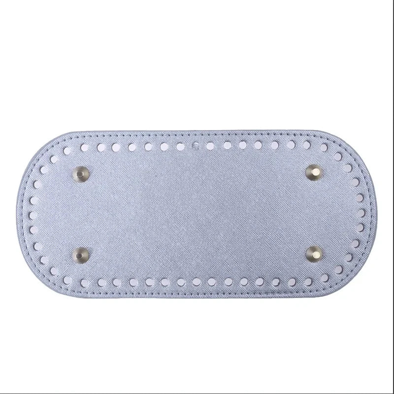 22x10cm Long Bottom for Knitted Bag PU leather Bag Base Handmade Bottom With Holes Diy Crochet Bag Bottom accessories - Smarsty