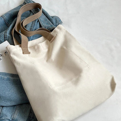 Women Canvas Tote Bag Large Capacity Reusable Shopping Bag - Smarsty