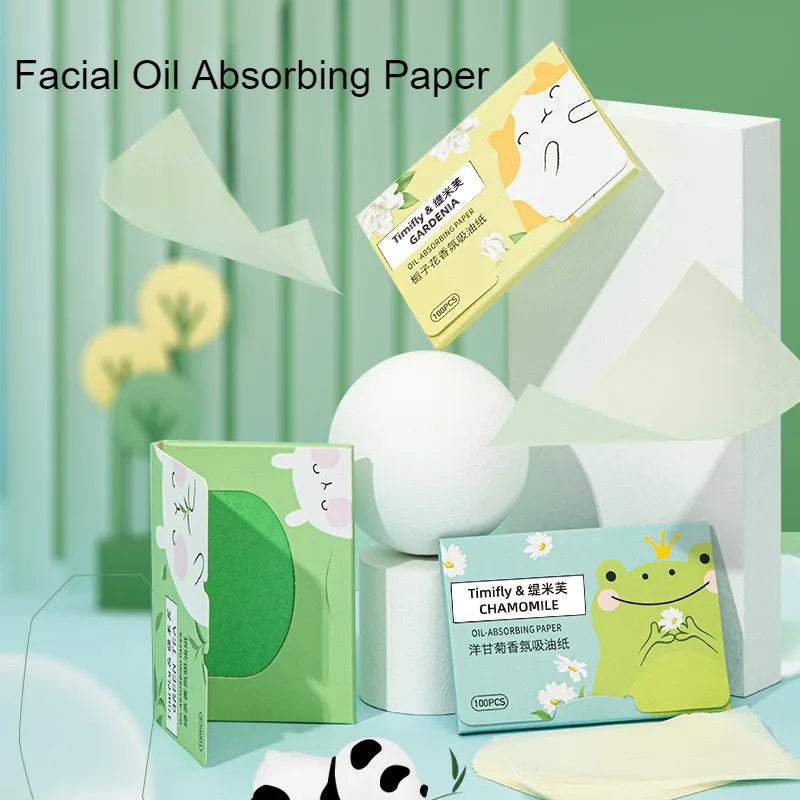 100 Pieces Fragrance Oil Absorbing Sheets for T-Zone Control - Smarsty