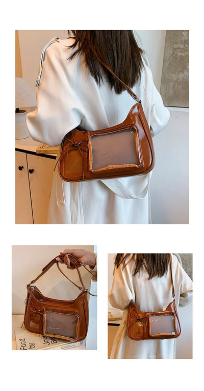 Y2K Harajuku Transparent Ita Bag Crossbody Purse For Women - Smarsty