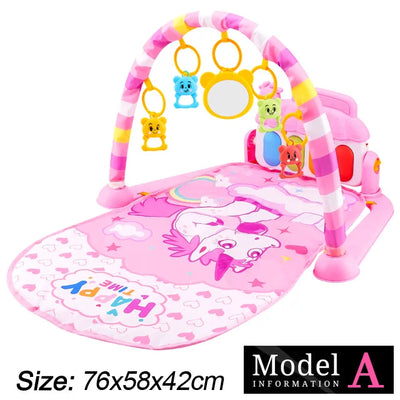 Baby Fitness Stand Music Play Gym Activity Toys Newborn Piano Crawling Blanket Pedal Game Pad Early Education 0-36 Months Gifts by Smarsty