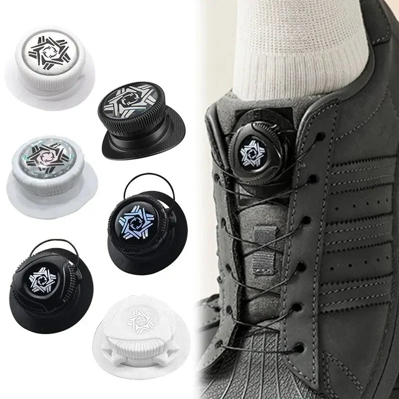 1 Pair Shoe Laces For Sneakers No Tie Shoelaces Swivel Buckle Men And Women Leisure Lazy Shoes Lace Accessories - Smarsty
