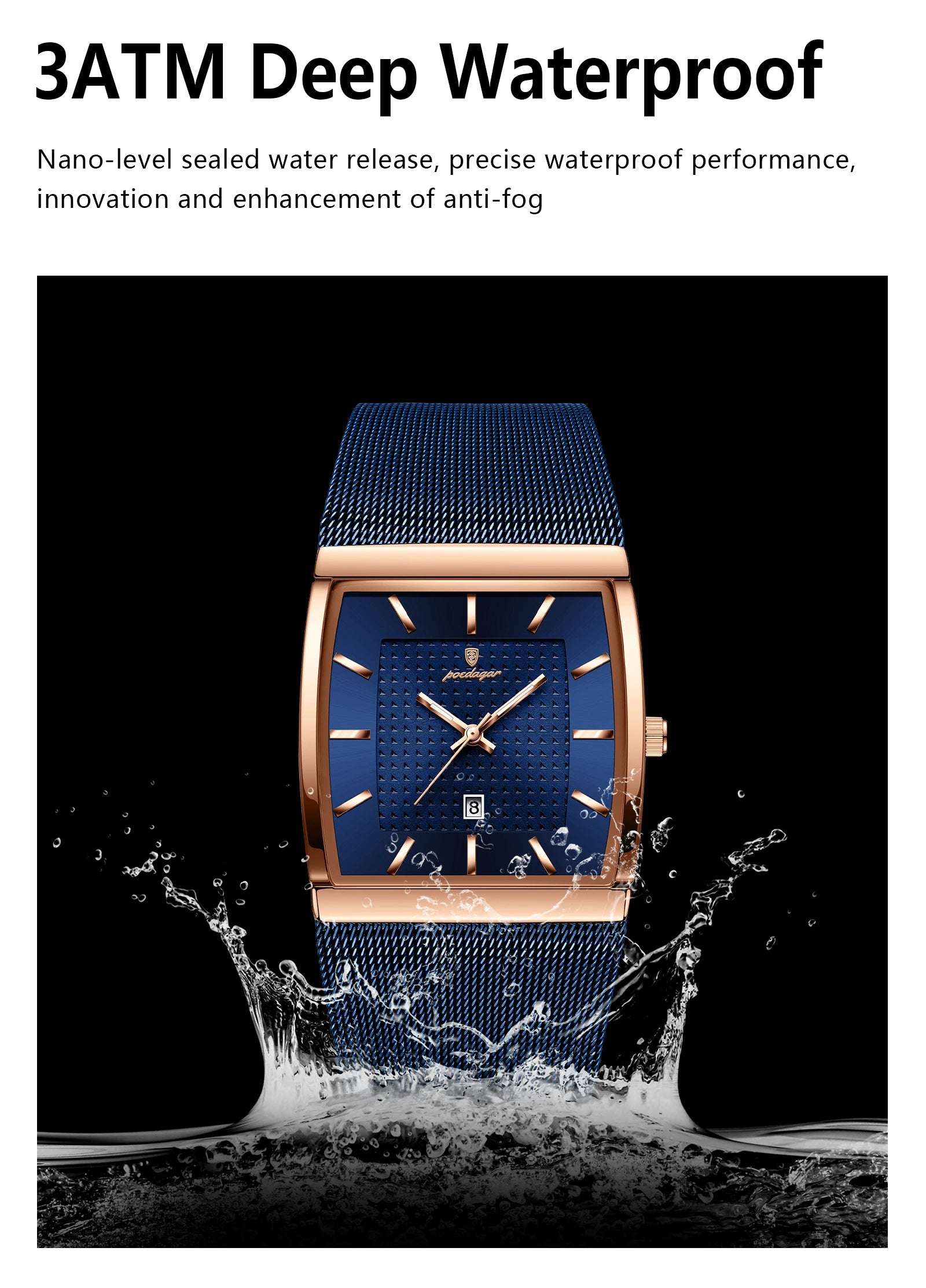 Men's Waterproof Quartz Watch with Luminous Date Feature - Smarsty