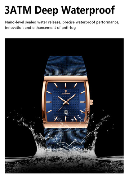 Men's Waterproof Quartz Watch with Luminous Date Feature - Smarsty
